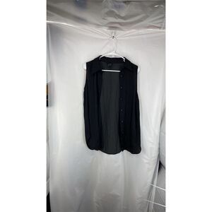 Jones & Co‎ Women's Sleeveless Black Button-Down Blouse Size S - A155